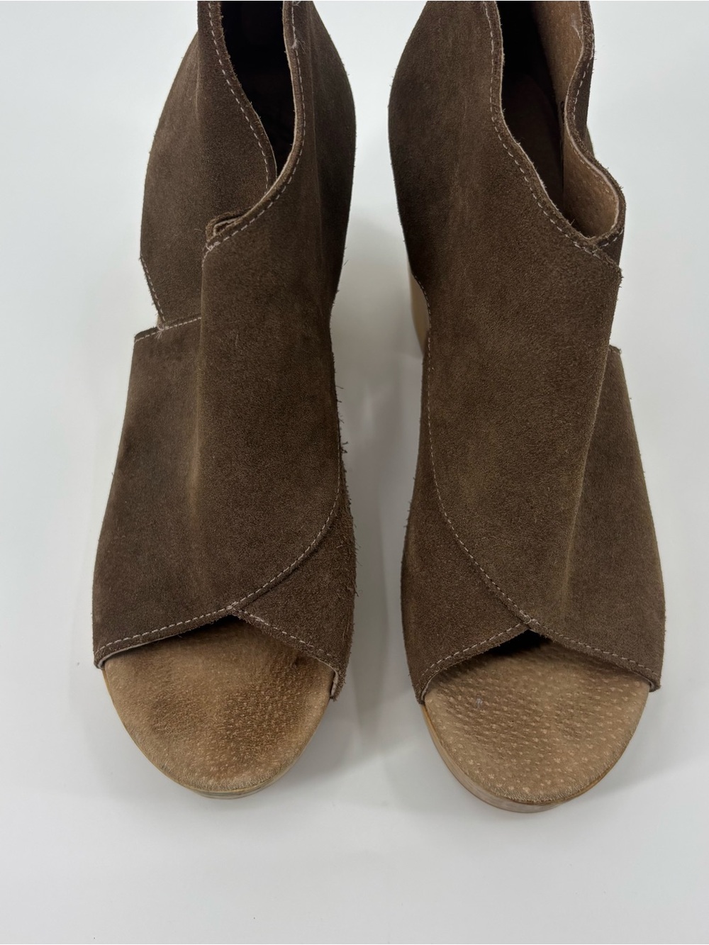 Free People Parker Clog Brown Nubuck Platform Shoe - Picture 3 of 16